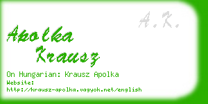apolka krausz business card